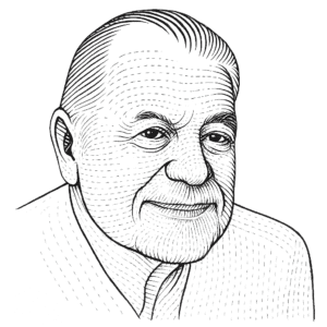 Line drawing of Ricardo Mazcal